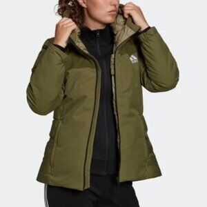 Adidas Traveer CR J Green Down Puffer Jacket Cold.RDY GT6532 Women's XL NWT $180